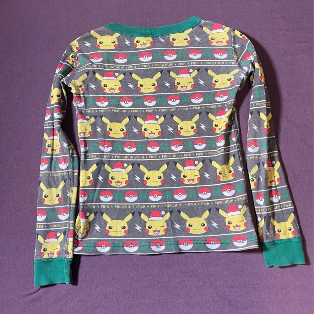 Hanna Andersson Pokémon Holiday Long John Pajama Top - Size 8